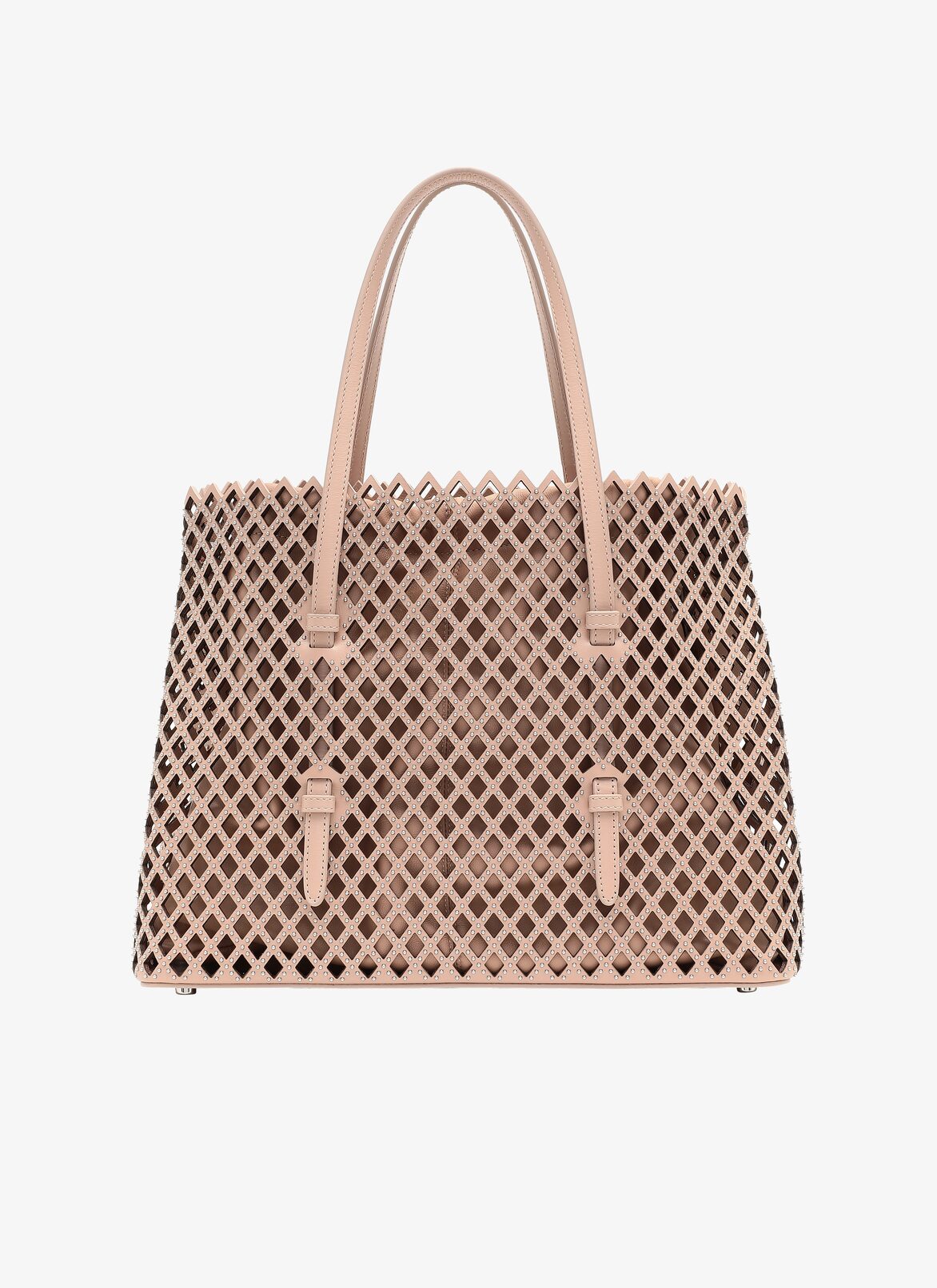 MINA MEDIUM CUIR LUX LOSANGE+CLOU SAND ALAÏA SANDY  MINA MEDIUM CUIR LUX LOSANGE+CLOU SAND